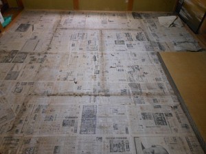 畳を取り除いた８畳の間