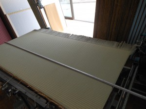 畳の製作途中