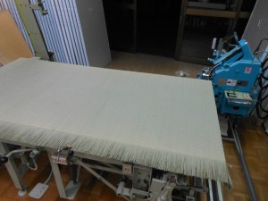 製作中の畳