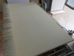 施工中の畳