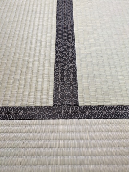 国産畳表と麻の葉柄の畳縁で仕上げた畳